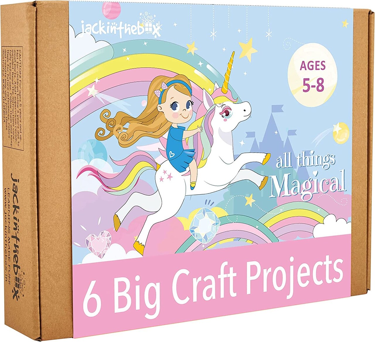 Jackinthebox Unicorn Crafts for Kids Ages 4-8, 6-In-1 Unicorn Gifts for  Girls, Unicorn Craft Kit, Unicorn Toys, Unicorn Arts and Crafts for Girls  Aged 4 5 6 7 8 Years